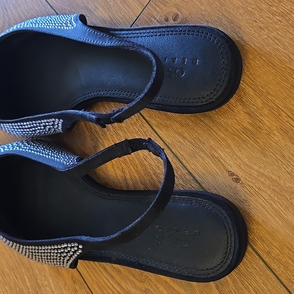 Women's sling back shoes with rhinestones size 9 - Picture 3 of 3